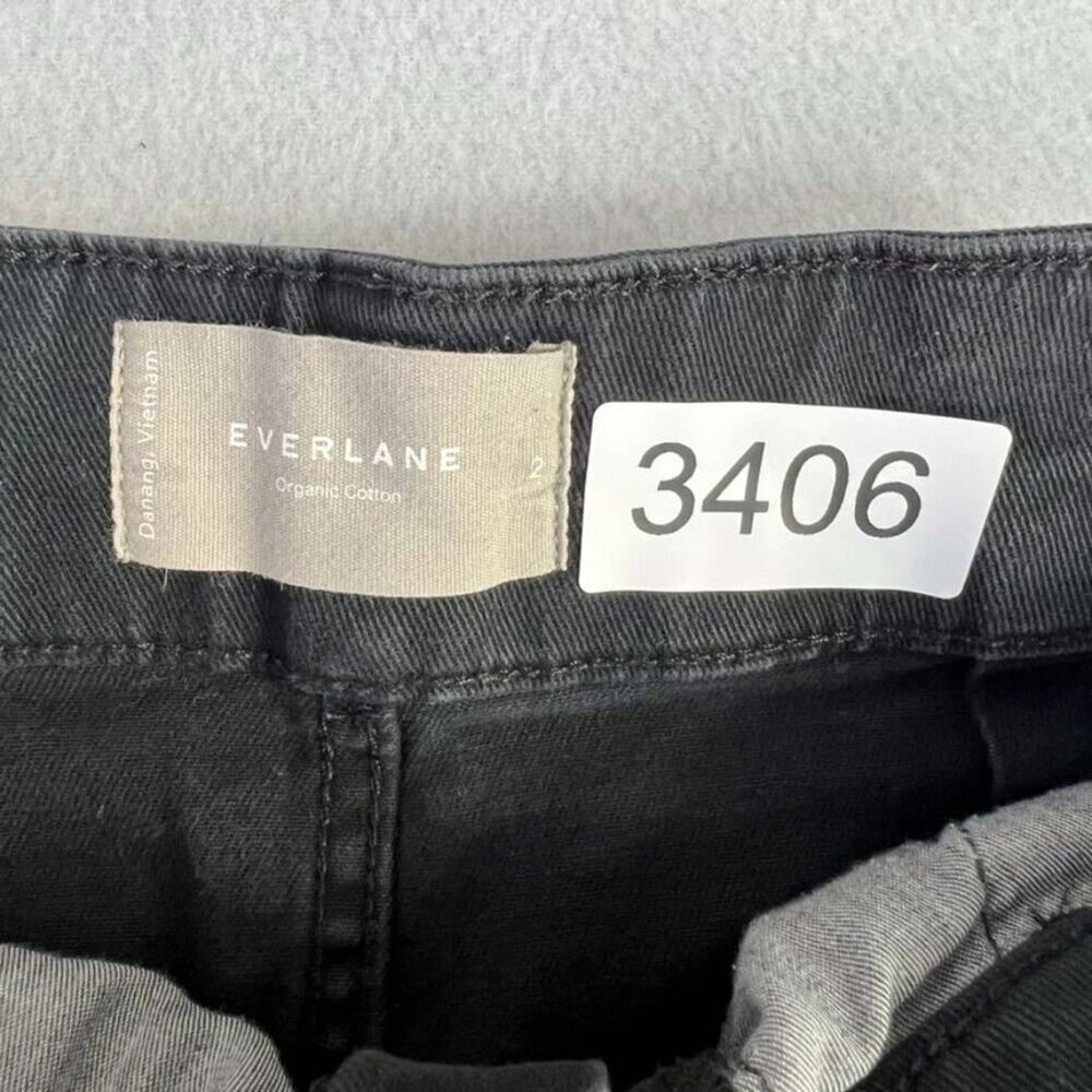 Everlane Jeans Women's Size 2 Black Cropped High Waist Straight Organic Cotton - Picture 11 of 13